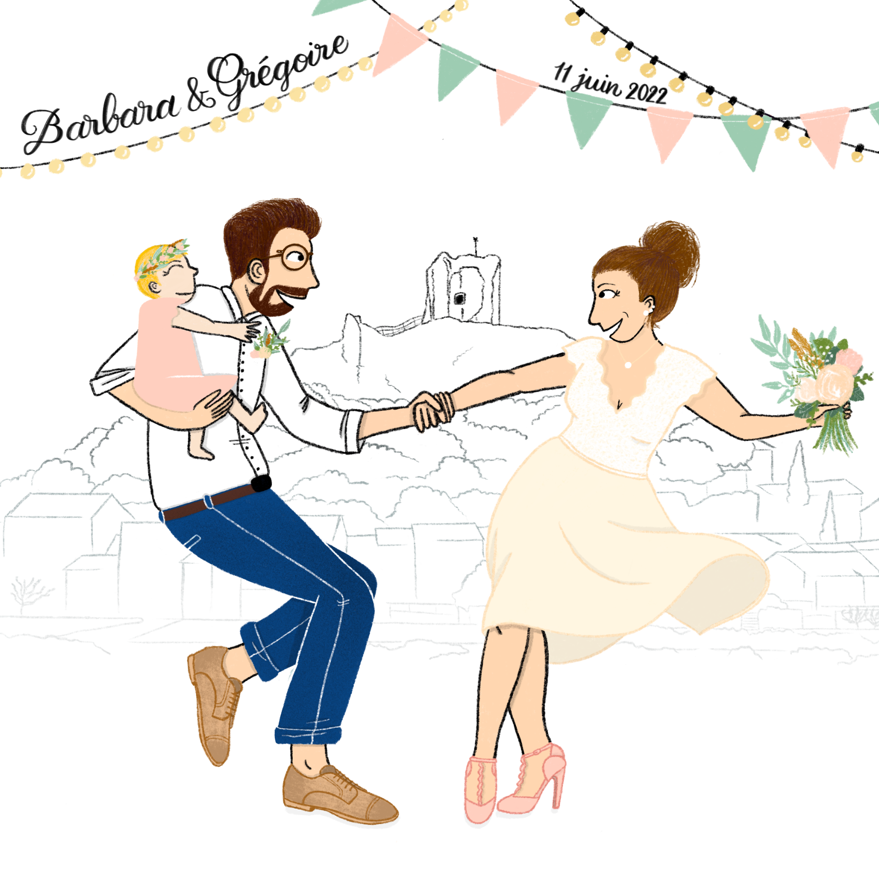 Faire-part Mariage B&G Les Carnets de Bichette