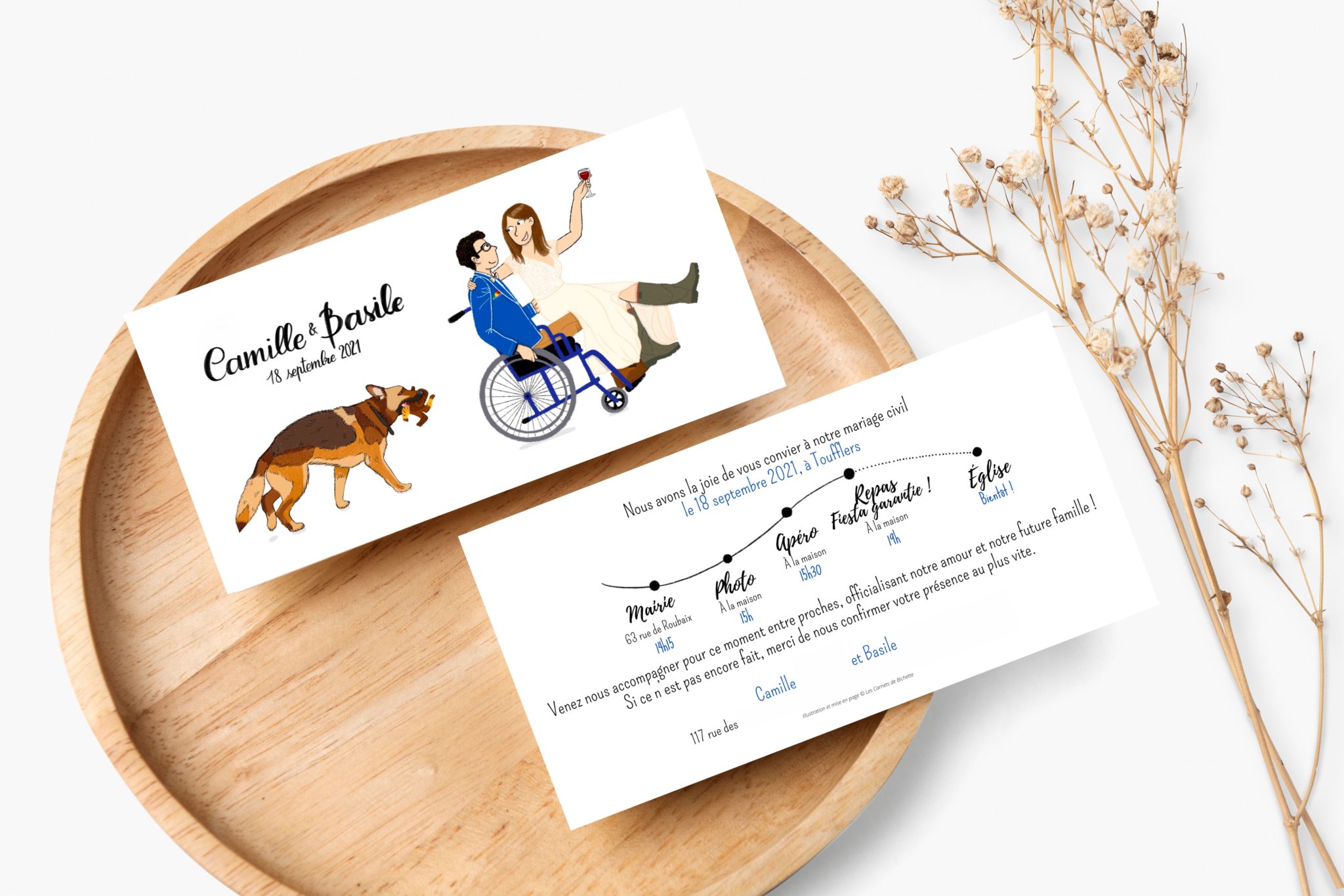 Faire-part sur mesure Les Carnets de Bichette