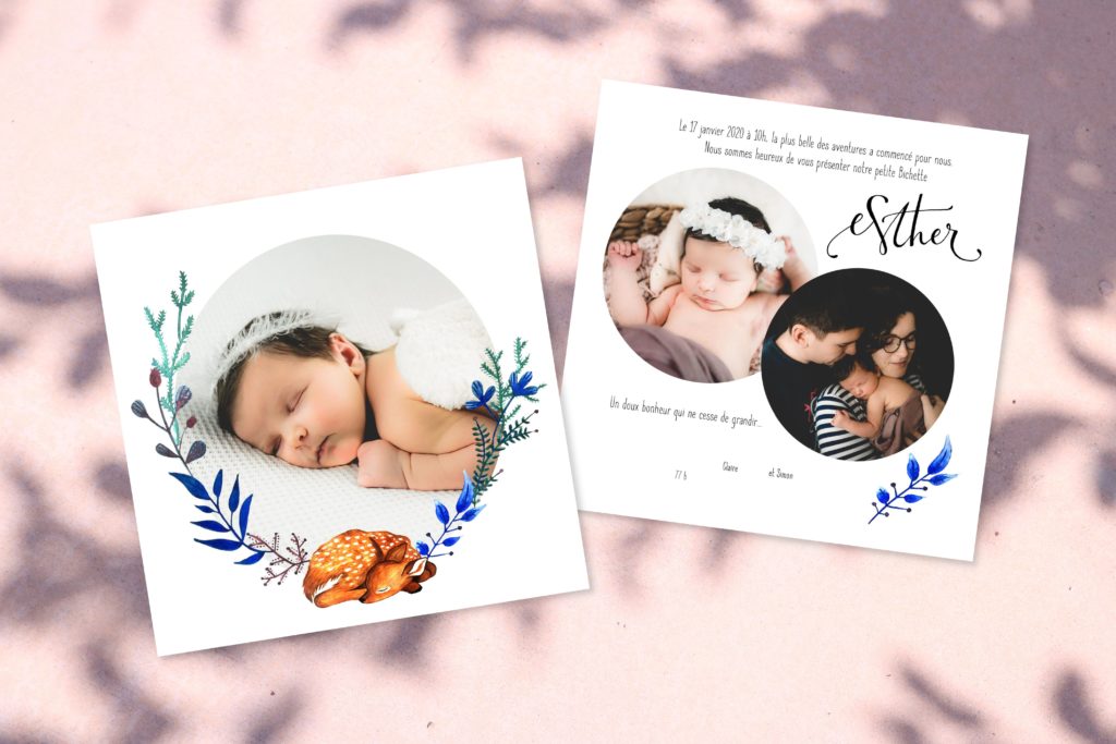 Faire-part Biche Les Carnets de Bichette